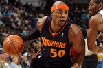 DENVER - JANUARY 05:  Corey Maggette #50 of the Golden State Warriors drives to the basket against the Denver Nuggets at the Pepsi Center on January 5, 2010 in Denver, Colorado. NOTE TO USER: User expressly acknowledges and agrees that, by downloading and/or using this Photograph, user is consenting to the terms and conditions of the Getty Images License Agreement.  (Photo by Doug Pensinger/Getty Images)