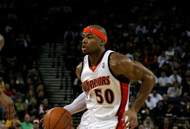 OAKLAND, CA - JANUARY 18:  Corey Maggette #50 of the Golden State Warriors in action during their game against the Chicago Bulls at Oracle Arena on January 18, 2010 in Oakland, California.  NOTE TO USER: User expressly acknowledges and agrees that, by downloading and/or using this Photograph, user is consenting to the terms and conditions of the Getty Images License Agreement.  (Photo by Ezra Shaw/Getty Images)
