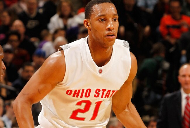 INDIANAPOLIS - MARCH 13:  Guard Evan Turner #21 of the Ohio State Buckeyes controls the ball against the Illinois Fighting Illini in the semifinals of the Big Ten Men's Basketball Tournament at Conseco Fieldhouse on March 13, 2010 in Indianapolis, Indiana.  (Photo by Jonathan Daniel/Getty Images)