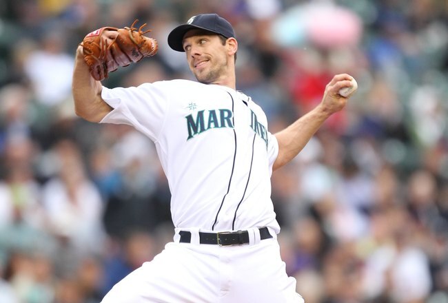 SEATTLE - JUNE 02:  Starting pitcher Cliff Lee #36 of the Seattle Mariners pitches against the Minnesota Twins at Safeco Field on June 2, 2010 in Seattle, Washington. (Photo by Otto Greule Jr/Getty Images)