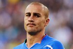 JOHANNESBURG, SOUTH AFRICA - JUNE 24: Fabio Cannavaro of Italy looks on during the 2010 FIFA World Cup South Africa Group F match between Slovakia and Italy at Ellis Park Stadium on June 24, 2010 in Johannesburg, South Africa.  (Photo by Claudio Villa/Getty Images)