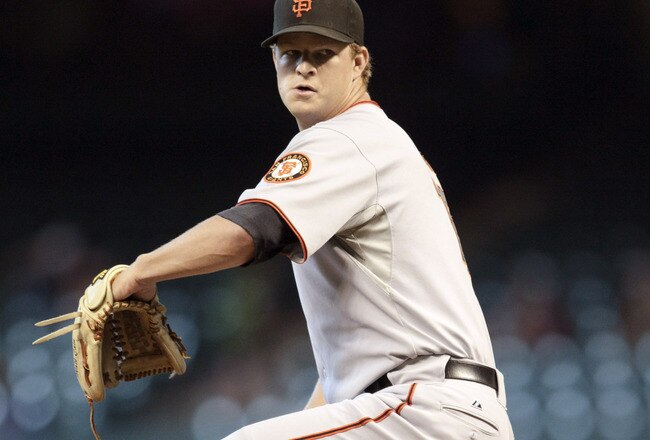 HOUSTON - JUNE 24:  Pitcher Matt Cain #18 of the San Francisco Giants throws in the first inning against the Houston Astros at Minute Maid Park on June 24, 2010 in Houston, Texas.  (Photo by Bob Levey/Getty Images)