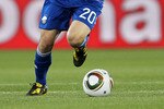 POLOKWANE, SOUTH AFRICA - JUNE 22:  Maxi Rodriguez of Argentina runs with the ball during the 2010 FIFA World Cup South Africa Group B match between Greece and Argentina at Peter Mokaba Stadium on June 22, 2010 in Polokwane, South Africa.  (Photo by Chris McGrath/Getty Images)