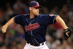 CLEVELAND - MAY 25:  Kerry Wood #34 of the Cleveland Indians pitches against the Chicago White Sox during the game on May 25, 2010 at Progressive Field in Cleveland, Ohio.  (Photo by Jared Wickerham/Getty Images)