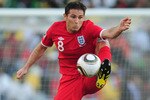 BLOEMFONTEIN, SOUTH AFRICA - JUNE 27: Frank Lampard of England in action during the 2010 FIFA World Cup South Africa Round of Sixteen match between Germany and England at Free State Stadium on June 27, 2010 in Bloemfontein, South Africa.  (Photo by Clive Mason/Getty Images)