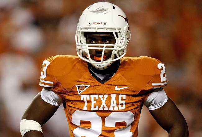 AUSTIN, TX - SEPTEMBER 19:  Running back Tre' Newton #23 of the Texas Longhorns at Darrell K Royal-Texas Memorial Stadium on September 19, 2009 in Austin, Texas.  (Photo by Ronald Martinez/Getty Images)