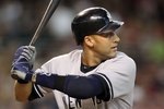 PHOENIX - JUNE 23:  Derek Jeter #2 of the New York Yankees bats against the Arizona Diamondbacks during the Major League Baseball game at Chase Field on June 23, 2010 in Phoenix, Arizona.  The Yankees defeated the Diamondbacks 6-5 in ten innings.  (Photo by Christian Petersen/Getty Images)