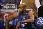 BOSTON - MAY 28:  Vince Carter #15 of the Orlando Magic looks on from the bench dejected after they lost 96-84 against the Boston Celtics in Game Six of the Eastern Conference Finals during the 2010 NBA Playoffs at TD Garden on May 28, 2010 in Boston, Massachusetts.  NOTE TO USER: User expressly acknowledges and agrees that, by downloading and/or using this Photograph, user is consenting to the terms and conditions of the Getty Images License Agreement.  (Photo by Jim Rogash/Getty Images)