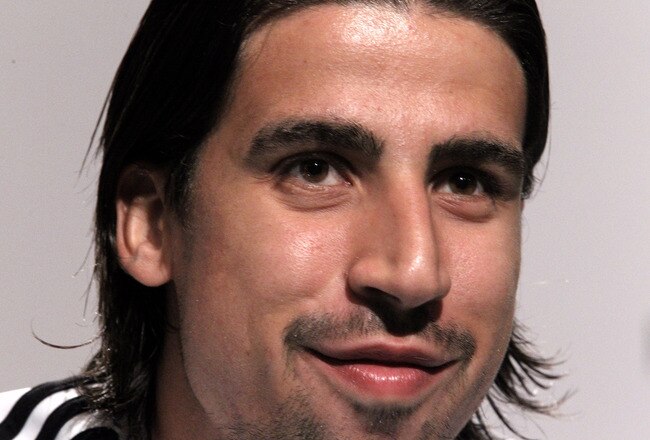PRETORIA, SOUTH AFRICA - JUNE 28:  Sami Khedira  of Germany speaks to the media during a press conference in the media center at Velmore Grande Hotel on June 28, 2010 in Pretoria, South Africa.  (Photo by Joern Pollex/Getty Images)