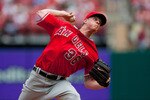 ST. LOUIS - MAY 23: Starting pitcher Jared Weaver #36 of the Los Angeles Angels of Anaheim throws against the St. Louis Cardinals at Busch Stadium on May 23, 2010 in St. Louis, Missouri.  The Cardinals beat the Angels 6-5 in 10 innings.  (Photo by Dilip Vishwanat/Getty Images)