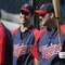 MINNEAPOLIS, MN - JUNE 28:   (L-R) Justin Morneau #33, Joe Mauer #7 and Jim Thome #25 of the Minnesota Twins talk during batting practice prior to their game against the Detroit Tigers on June 28, 2010 at Target Field in Minneapolis, Minnesota. Tigers won 7-5. (Photo by Hannah Foslien /Getty Images)