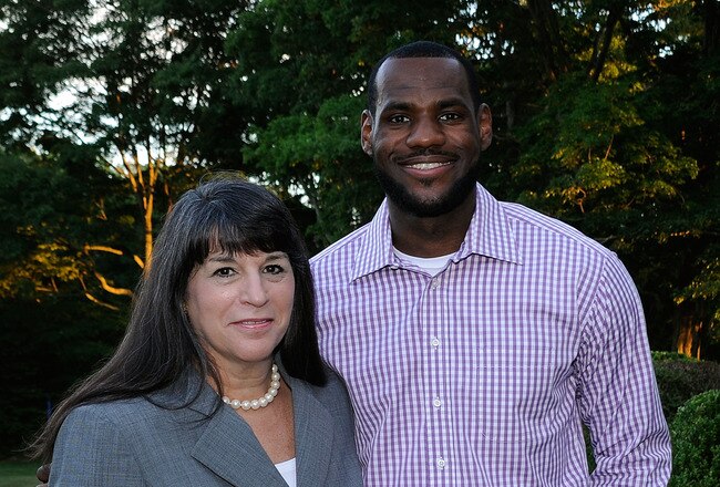 GREENWICH, CT - JULY 08:  (EXCLUSIVE COVERAGE) Roxanne Spillett President & CEO, Boys & Girls Clubs of America and LeBron James attend the LeBron James Pre Decision Meet and Greet on July 8, 2010 in Greenwich, Connecticut. Proceeds from tonight's 2.5 million dollar event will be donated to the Boys & Girls Clubs of America.  (Photo by Larry Busacca/Getty Images for Estabrook Group)