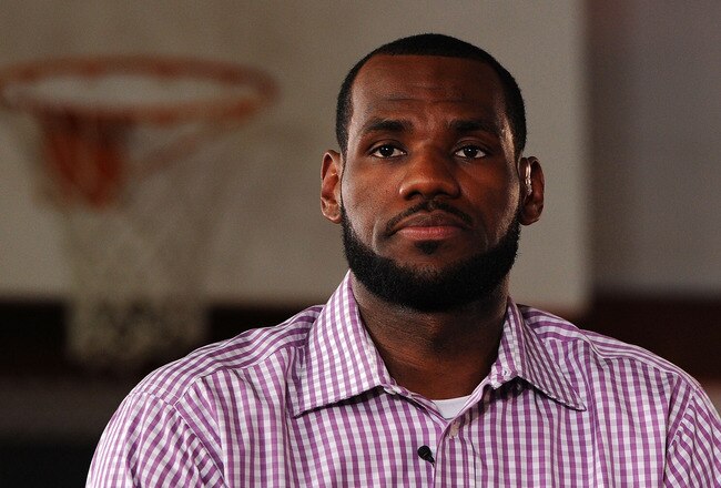 GREENWICH, CT - JULY 08:  LeBron James speaks at the LeBron James announcement of his future NBA plans at the Boys & Girls Club of America on July 8, 2010 in Greenwich, Connecticut. James announced during a live broadcast on ESPN that he will play for the Miami Heat next season.  (Photo by Larry Busacca/Getty Images for Estabrook Group)