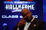 FORT LAUDERDALE, FL - FEBRUARY 06:  Emmitt Smith is overcome with emotion on stage after he was announced as one of the newest enhrinees into the Hall of Fame during the Pro Football Hall of Fame Class of 2010 Press Conference held at the Greater Ft. Lauderdale/Broward County Convention Center as part of media week for Super Bowl XLIV on February 6, 2010 in Fort Lauderdale, Florida.  (Photo by Chris Graythen/Getty Images)