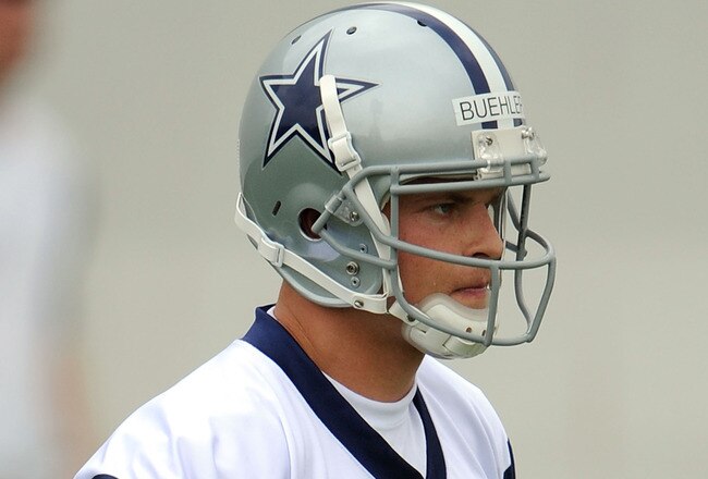 IRVING, TX - MAY 01:  Kicker David Buehler #18 of the Dallas Cowboys during rookie mini camp on May 1, 2009 in Irving, Texas.  (Photo by Ronald Martinez/Getty Images)