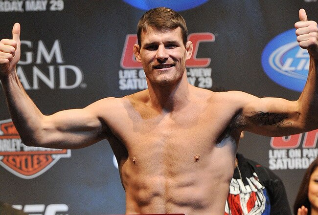 LAS VEGAS - MAY 28:  UFC fighter Michael Bisping  weighs in for his fight against UFC fighter Dan Miller at UFC 114: Rampage versus Rashad at the Mandalay Bay Hotel on May 28, 2010 in Las Vegas, Nevada.  (Photo by Jon Kopaloff/Getty Images)