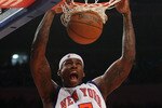 NEW YORK - NOVEMBER 09: Al Harrington #7 of the New York Knicks dunks the ball against the Utah Jazz at Madison Square Garden on November 9, 2009 in New York City. NOTE TO USER: User expressly acknowledges and agrees that, by downloading and or using this photograph, User is consenting to the terms and conditions of the Getty Images License Agreement.  (Photo by Nick Laham/Getty Images)