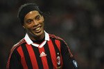MILAN, ITALY - MAY 01:  Ronaldinho of AC Milan looks on during the Serie A match between AC Milan and ACF Fiorentina at Stadio Giuseppe Meazza on May 1, 2010 in Milan, Italy.  (Photo by Valerio Pennicino/Getty Images)