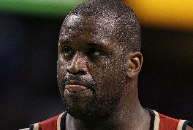 BOSTON - MAY 13:  Shaquille O'Neal #33 of the Cleveland Cavaliers waits to shoot a free throw in the fourth quarter against the Boston Celtics during Game Six of the Eastern Conference Semifinals of the 2010 NBA playoffs at TD Garden on May 13, 2010 in Boston, Massachusetts. The Celtics defeated the Cavaliers 94-85.  NOTE TO USER: User Expressly Acknowledges and agrees that, by downloading and or using this photograph, User is consenting to the terms and conditions of the Getty Images License Agreement.  (Photo by Elsa/Getty Images)