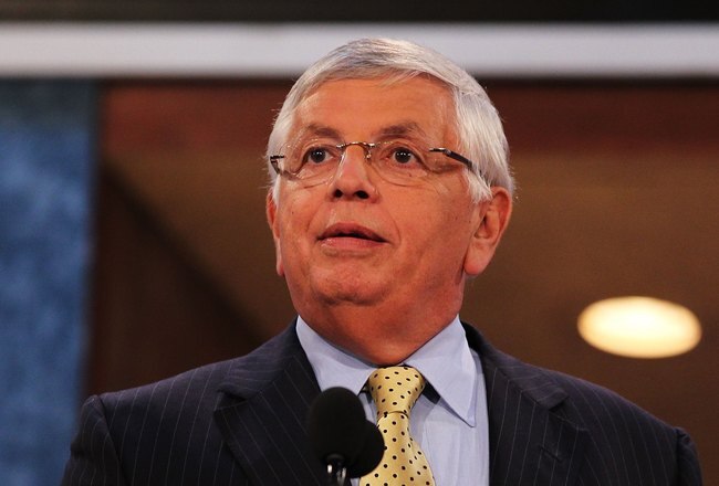 NEW YORK - JUNE 24:  NBA Commisioner David Stern speaks at the NBA Draft at Madison Square Garden on June 24, 2010 in New York, New York.  (Photo by Al Bello/Getty Images)