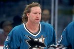 1997:  Marty McSorely of the San Jose Sharks in action against the Calgary Flames at the Canadien Airlines Sadledome in Calgary, Canada. Mandatory Credit: Ian Tomlinson  /Allsport