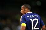 BLOEMFONTEIN, SOUTH AFRICA - JUNE 22:  Thierry Henry of France looks on during the 2010 FIFA World Cup South Africa Group A match between France and South Africa at the Free State Stadium on June 22, 2010 in Mangaung/Bloemfontein, South Africa.  (Photo by Clive Mason/Getty Images)