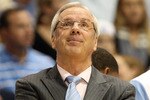 CHAPEL HILL, NC - JANUARY 16:  Head coach Roy Williams of the North Carolina Tar Heels reacts to his team during their game against the Georgia Tech Yellow Jackets at the Dean Smith Center on January 16, 2010 in Chapel Hill, North Carolina.  (Photo by Streeter Lecka/Getty Images)