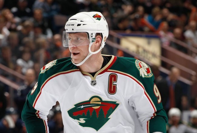 EDMONTON, CANADA - MARCH 5: Mikko Koivu #9 of the Minnesota Wild skates against the Edmonton Oilers on March 5, 2010 at Rexall Place in Edmonton, Alberta, Canada. (Photo by Dale MacMillan/Getty Images)