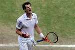 LONDON, ENGLAND - JULY 02:  Andy Murray of Great Britain reacts during the Men's Semi Final match against Rafael Nadal of Spain on Day Eleven of the Wimbledon Lawn Tennis Championships at the All England Lawn Tennis and Croquet Club on July 2, 2010 in London, England.  (Photo by Ian Kington-Pool/Getty Images)