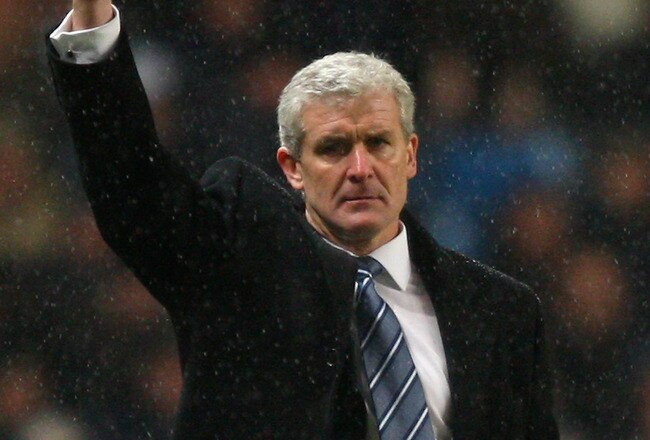 MANCHESTER, ENGLAND - DECEMBER 19:  Manchester City manager Mark Hughes shows his frustrations during the Barclays Premier League match between Manchester City and Sunderland at the City of Manchester Stadium on December 19, 2009 in Manchester, England.  (Photo by Clive Brunskill/Getty Images)