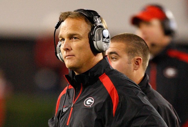 ATHENS, GA - NOVEMBER 21:  Head coach Mark Richt of the Georgia Bulldogs against the Kentucky Wildcats at Sanford Stadium on November 21, 2009 in Athens, Georgia.  (Photo by Kevin C. Cox/Getty Images)