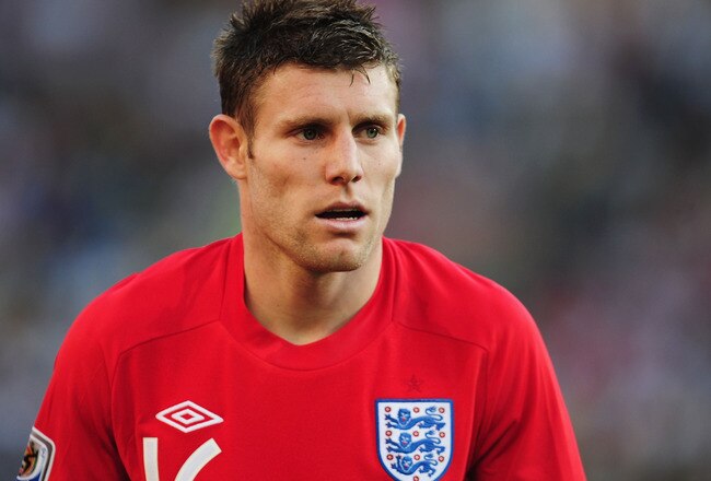 BLOEMFONTEIN, SOUTH AFRICA - JUNE 27:  James Milner of England in action during the 2010 FIFA World Cup South Africa Round of Sixteen match between Germany and England at Free State Stadium on June 27, 2010 in Bloemfontein, South Africa.  (Photo by Clive Mason/Getty Images)
