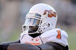 AUSTIN, TX - OCTOBER 25:  Wide receiver Dez Bryant #1 of the Oklahoma State Cowboys reacts after 24-28 loss against the Texas Longhorns at Texas Memorial Stadium on October 25, 2008 in Austin, Texas.  (Photo by Ronald Martinez/Getty Images)