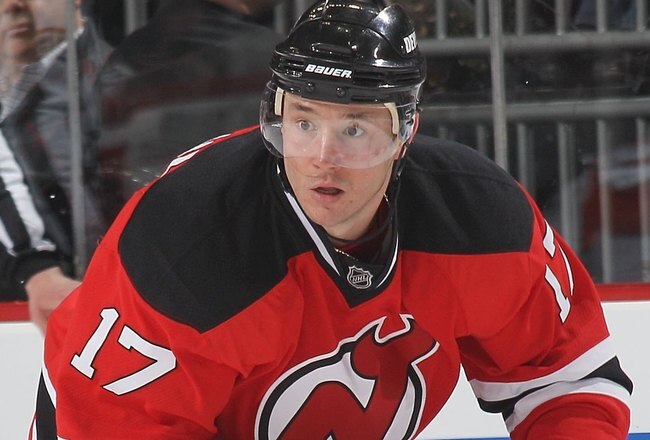 NEWARK, NJ - APRIL 16: Ilya Kovalchuk #17 of the New Jersey Devils skates against the Philadelphia Flyers in Game Two of the Eastern Conference Quarterfinals during the 2010 NHL Stanley Cup Playoffs at the Prudential Center on April 16, 2010 in Newark, New Jersey. (Photo by Bruce Bennett/Getty Images)