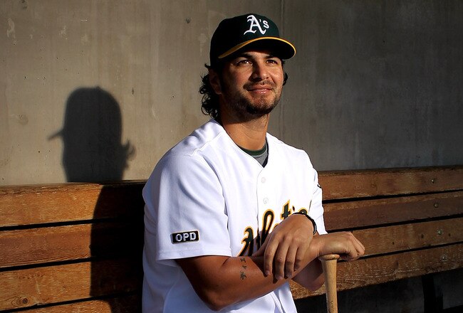 PHOENIX - MARCH 01:  Eric Chavez of the Oakland Athletics poses during photo media day at the Athletics spring training complex on March 1, 2010 in Phoenix, Arizona.  (Photo by Ezra Shaw/Getty Images)