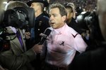 PASADENA, CA - JANUARY 07:  Head coach Nick Saban of the Alabama Crimson Tide talks to reporters on the field after winning the Citi BCS National Championship game over the Texas Longhorns at the Rose Bowl on January 7, 2010 in Pasadena, California. The Crimson Tide defeated the Longhorns 37-21.  (Photo by Stephen Dunn/Getty Images)