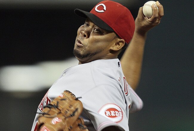 HOUSTON - JULY 23:  Pitcher Francisco Cordero #48 of the Cincinnati Reds throws in the ninth inning against the Houston Astros at Minute Maid Park on July 23, 2010 in Houston, Texas.  (Photo by Bob Levey/Getty Images)