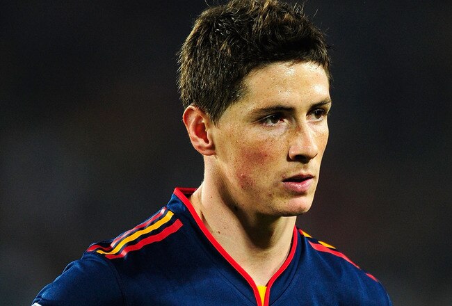 JOHANNESBURG, SOUTH AFRICA - JULY 03:  Fernando Torres of Spain looks on during the 2010 FIFA World Cup South Africa Quarter Final match between Paraguay and Spain at Ellis Park Stadium on July 3, 2010 in Johannesburg, South Africa.  (Photo by Jamie McDonald/Getty Images)