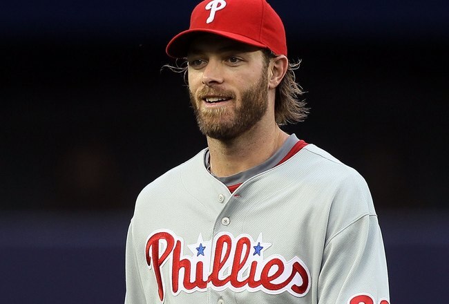 NEW YORK - JUNE 17:  Jayson Werth #28 of the Philadelphia Phillies looks on prior to playing against the New York Yankees on June 17, 2010 at Yankee Stadium in the Bronx borough of New York City.  (Photo by Jim McIsaac/Getty Images)