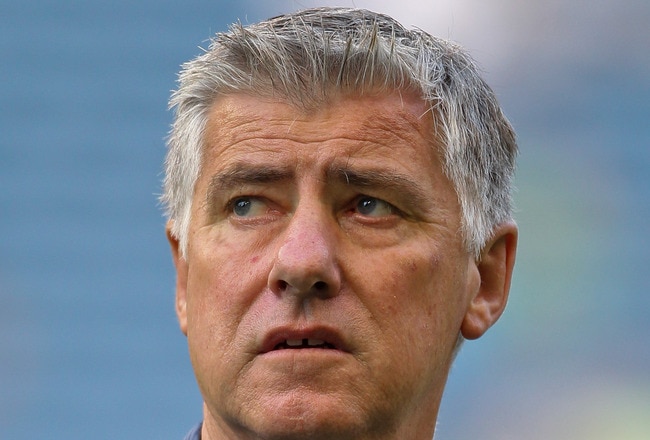SEATTLE - JULY 11:  Head coach Sigi Schmid of the Seattle Sounders FC looks on during warm-ups prior to the game against FC Dallas on July 11, 2010 at Qwest Field in Seattle, Washington. (Photo by Otto Greule Jr/Getty Images)
