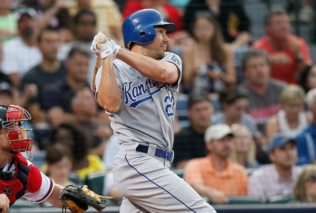 ATLANTA - JUNE 19:  Scott Podsednik #22 of the Kansas City Royals against the Atlanta Braves at Turner Field on June 19, 2010 in Atlanta, Georgia.  (Photo by Kevin C. Cox/Getty Images)