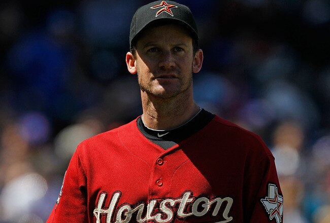 CHICAGO - APRIL 17: Starting pitcher Roy Oswalt #44 of the Houston Astros walks off the field after pitching an inning against the Chicago Cubs at Wrigley Field on April 17, 2010 in Chicago, Illinois. The Astros defeated the Cubs 4-3. (Photo by Jonathan Daniel/Getty Images)