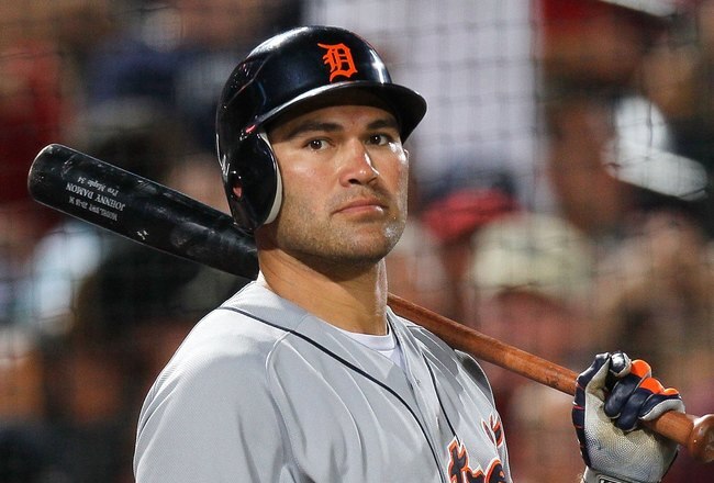 ATLANTA - JUNE 25:  Johnny Damon #18 of the Detroit Tigers against the Atlanta Braves at Turner Field on June 25, 2010 in Atlanta, Georgia.  (Photo by Kevin C. Cox/Getty Images)