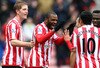 SUNDERLAND, ENGLAND - MARCH 20:  Darren Bent of Sunderland celebrates scoring his second goal during the Barclays Premier League match between Sunderland and Birmingham City at the Stadium of Light on March 20, 2010 in Sunderland, England.  (Photo by Phil Cole/Getty Images)