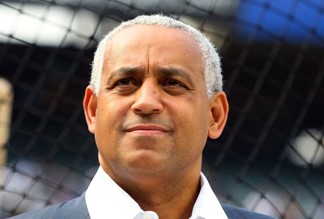 NEW YORK - MAY 08:  Executive Vice President of Baseball Operations & General Manager Omar Minaya of the New York Mets looks on before playing the Pittsburgh Pirates on May 8, 2009 at Citi Field in the Flushing neighborhood of the Queens borough of New York City.  (Photo by Jim McIsaac/Getty Images)