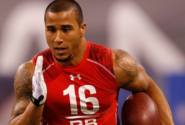 INDIANAPOLIS, IN - FEBRUARY 28: Running back Ryan Mathews of Fresno State runs during the NFL Scouting Combine presented by Under Armour at Lucas Oil Stadium on February 28, 2010 in Indianapolis, Indiana. (Photo by Scott Boehm/Getty Images)