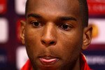 LIVERPOOL, ENGLAND - APRIL 28:   Ryan Babel of Liverpool listen to a question during the press conference prior to the UEFA Europa League semi final second leg match between Liverpool and Athletico Madrid at Anfield on April 28, 2010 in Liverpool, England.  (Photo by Clive Brunskill/Getty Images)