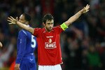 LIEGE, BELGIUM - OCTOBER 02: Steven Defour of Standard Liege celebrates on the final whistle after victory in the UEFA Cup first round, second leg match, between Standard Liege and Everton at Stade Maurice Dufrasne, on October 2, 2008 in Liege,Belgium.  (Photo by Clive Brunskill/Getty Images)