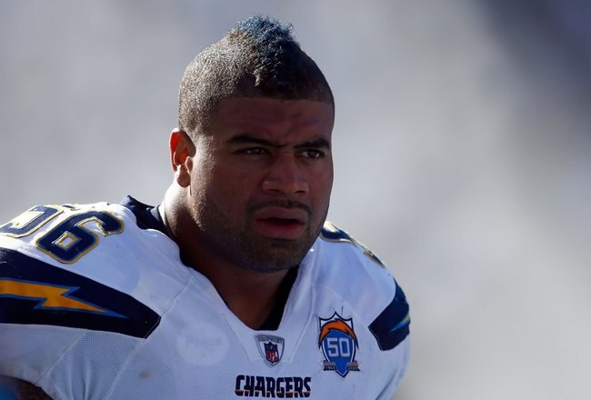 SAN DIEGO - SEPTEMBER 20:  Shawne Merriman #56 of the San Diego Chargers looks on during the game against the Baltimore Ravens at Qualcomm Stadium on September 20, 2009 in San Diego, California. The Ravens defeated the Chargers 31-26.  (Photo by Jeff Gross/Getty Images)