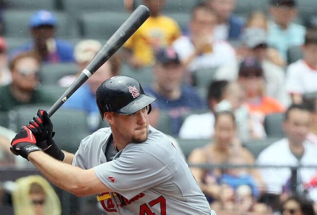 NEW YORK - JULY 29:  Ryan Ludwick #47 of the St. Louis Cardinals bats against the New York Mets on July 29, 2010 at Citi Field in the Flushing neighborhood of the Queens borough of New York City. The Mets defeated the Cardinals 4-0.  (Photo by Jim McIsaac/Getty Images)